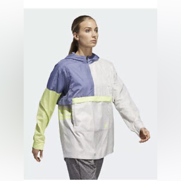 Adidas ID Shell Anorak Ivory Women Size Large - Picture 9 of 9